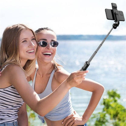 4 in 1 Wireless Selfie Stick Tripod with Bluetooth Shutter & Light | Foldable, Extendable up to 70CM – Compatible with All Phones