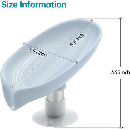 Newstyle Leaf Shape Soap Box Drain Soap Holder Box Bathroom Shower Soap Holder Dish Storage Plate Tray Bathroom Supplies Bathroom Gadget