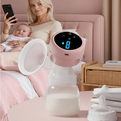 Rechargeable Electric Breast Pump 160 ml – High Suction, Silent & Comfortable Breastfeeding Pump with Portable Wireless Design, Painless Milk Extraction, Anti-Backflow Safety & Food-Grade BPA-Free Bottle for Moms