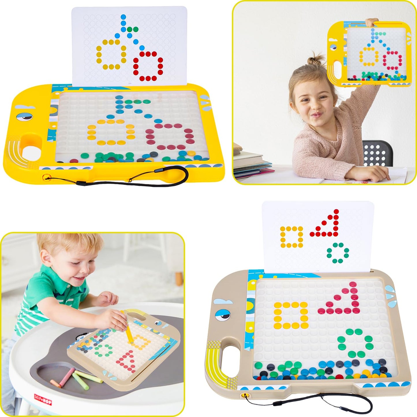 New Magnetic Drawing Board for kids and Toddlers, best for Learning Board for Toddler Kids (Elephant - Yellow)