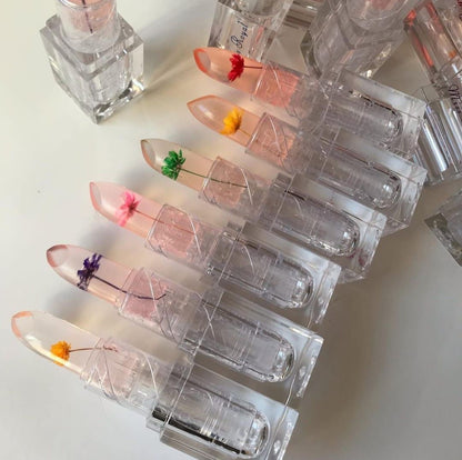 High Quality Transparent Color Changing Flower Jelly Lipstick