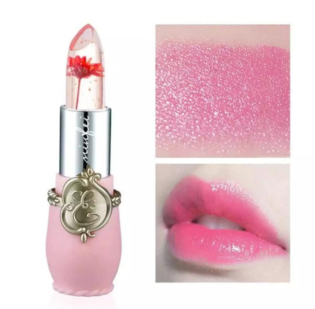 High Quality Transparent Color Changing Flower Jelly Lipstick