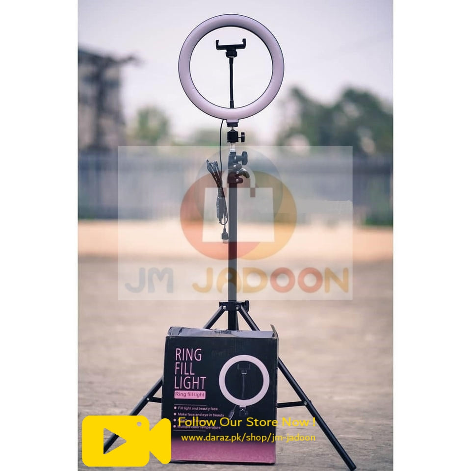 26CM/ 36CM/45CM Ring Light with Mobile Holder and 7ft Tripod Stand RingLight with 7 Feet Stand Three Colours Makeup LED RingLight with Tripod Stand Dimmable Selfie RingLight with USB for Videography and Photography