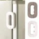 Child Safety fridge Locks Self Adhesive Cabinet Locks and Refrigerator Fridge Freezer Door Lock for Multi-Usage