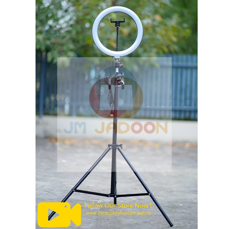 26CM/ 36CM/45CM Ring Light with Mobile Holder and 7ft Tripod Stand RingLight with 7 Feet Stand Three Colours Makeup LED RingLight with Tripod Stand Dimmable Selfie RingLight with USB for Videography and Photography