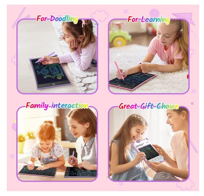 LCD Writing Tab Pad Up to 12 inch LCD Writing Tablet for Kids Toys Single and multi Color Erasable Digital Drawing Pad | Best Gift For Children Educational Learning Doodle Drawing Tablet Pad, Toys for 3 4 5 6 7 8 Year Old Girls Boys Kids