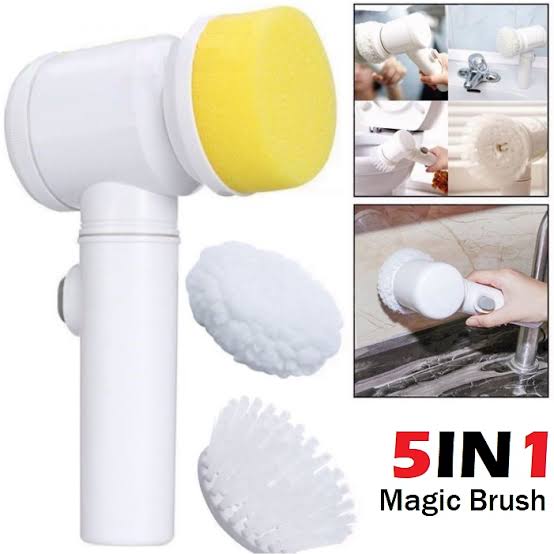 5-in-1 Electric Cleaning Brush – Cordless Rotating Scrubber for Home