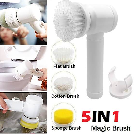 5-in-1 Electric Cleaning Brush – Cordless Rotating Scrubber for Home