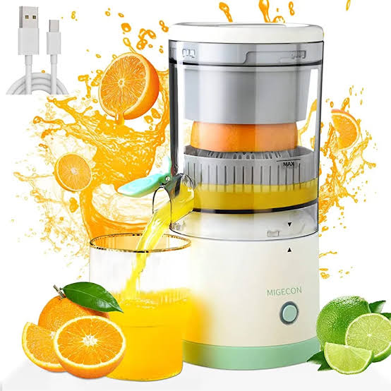 Portable Electric Citrus Squeezer & Juicer – 80W 360° Rotating Press