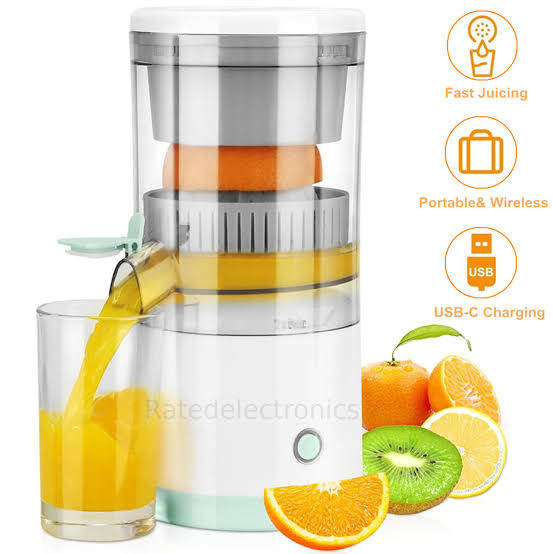 Portable Electric Citrus Squeezer & Juicer – 80W 360° Rotating Press