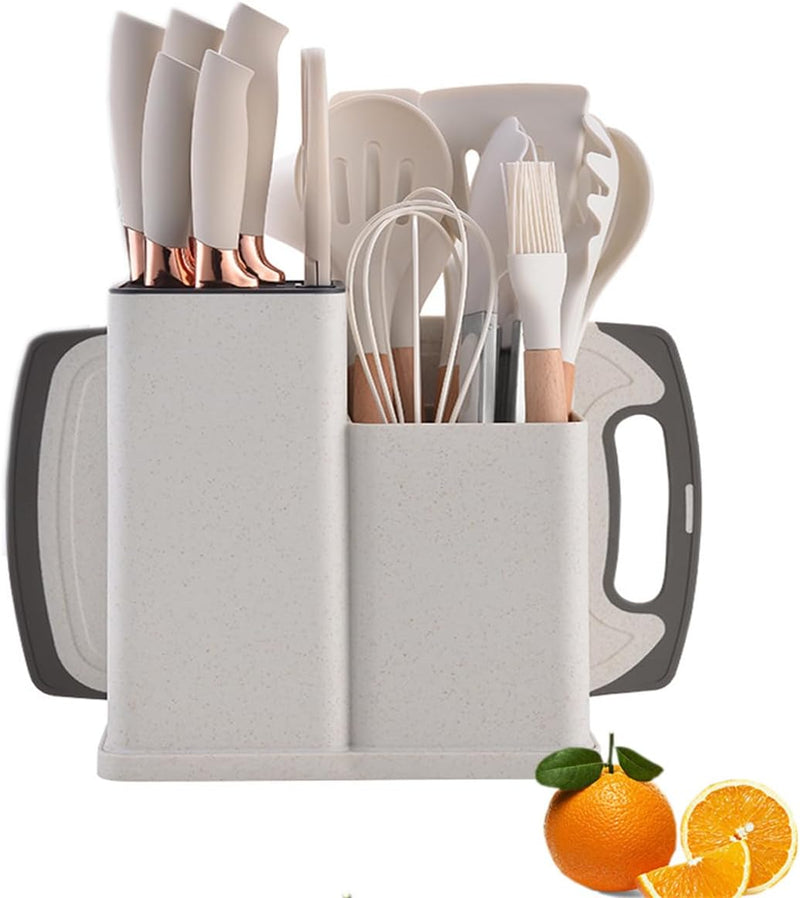 19PCS Kitchen Spoons & Knife Set – Complete Cooking Utensil Kit