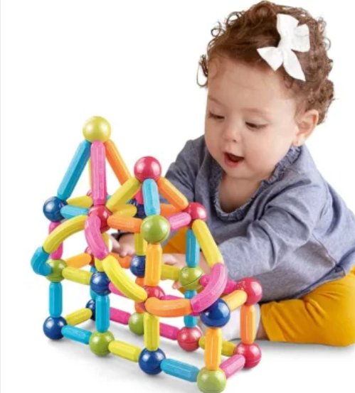 Magnetic Building Sticks DIY Set – STEM Construction Toy for Kids