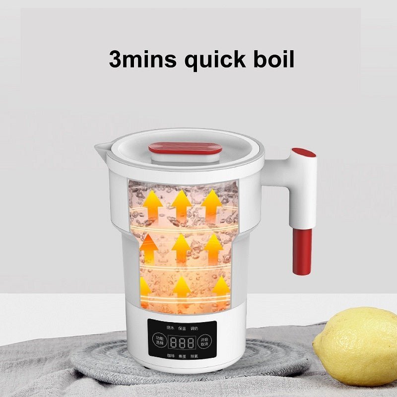 Mini Portable Travel Silicone Electric Kettle – 600ml Foldable Design