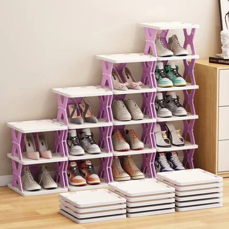 6-Tier Multifunctional Storage Rack – Stackable Shoe & Home Organizer