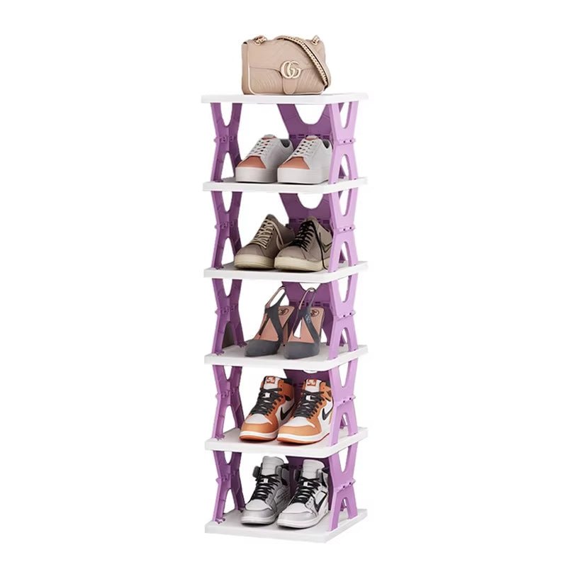 6-Tier Multifunctional Storage Rack – Stackable Shoe & Home Organizer