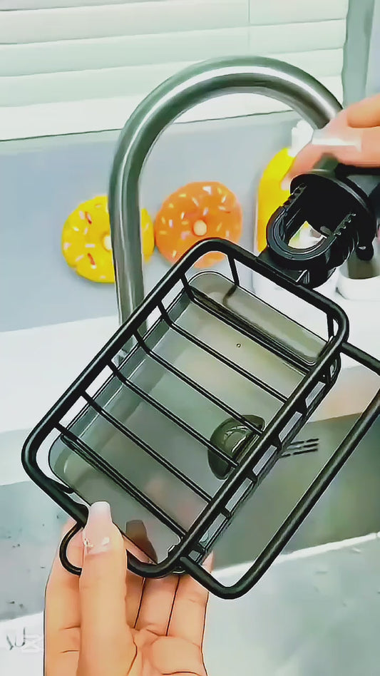 Stainless Steel Adjusting Multifunctional Kitchen Faucet Sponge Holder