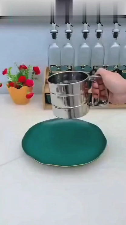 Stainless Steel Flour Sieve Cup – Handheld Baking Sifter for Flour, Sugar & Powdered Ingredients