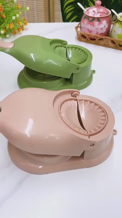2-in-1 Dumpling Maker & Dough Press Machine | Portable Samosa & Gujiya Mould Tool