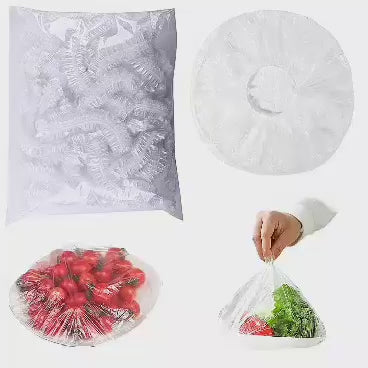 100PCs Stretchable Plastic Food Covers – Disposable Transparent Wrap for Bowls, Plates, Fruits, Vegetables – Anti-Dust, Food-Grade Cling Film.
Keep your food fresh and your kitchen clean with these 100pcs