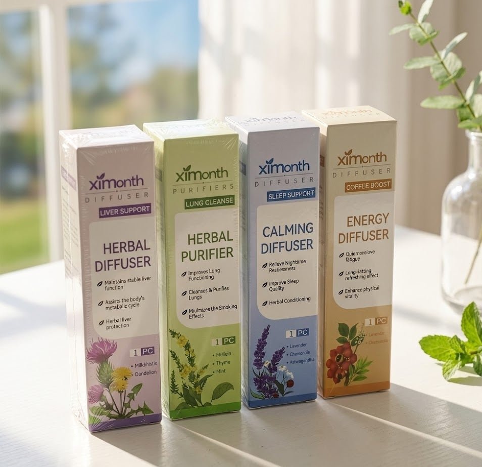 PuffiAir Herbal Diffuser – 4-in-1 Herbal Aromatherapy Sticks (Pack of 4)