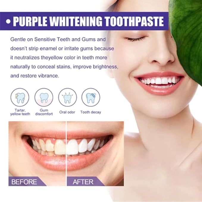 Purple Whitening Toothpaste – Colour Corrector for Instantly Brighter Teeth