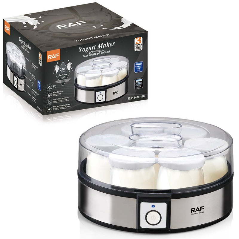 RAF Yogurt Maker – Electric 7-Jar Homemade Yogurt Machine