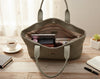 Ribbed Texture Tote Handbag – Fashion Lady Women's Shoulder Bag | Beige