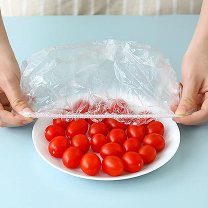 100PCs Stretchable Plastic Food Covers – Disposable Transparent Wrap for Bowls, Plates, Fruits, Vegetables – Anti-Dust, Food-Grade Cling Film.
Keep your food fresh and your kitchen clean with these 100pcs