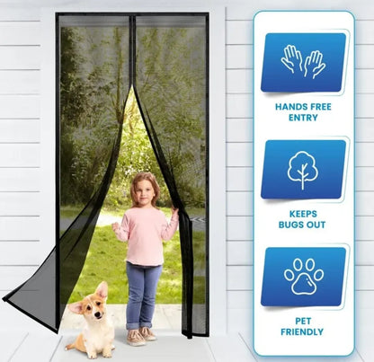 Premium Quality Mosquito Magic Mesh In Hard Box With 20pcs Double Tape Stickers And 12pcs Hocks For Easy Installation