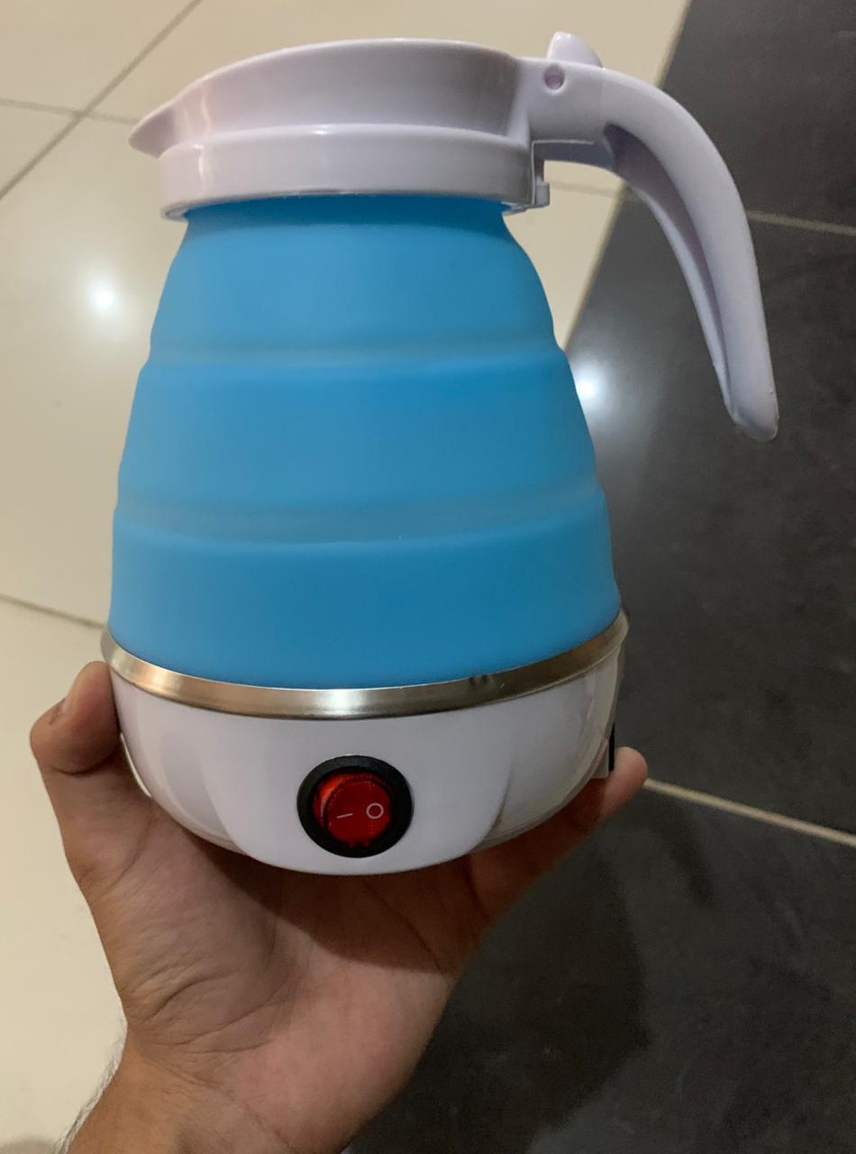 Fast Water Boiling 600 Ml Portable Electric Kettle - Travel Kettle Foods Boils Quickly Silicone Small Collapsible Foldable Electric Sports Bottle