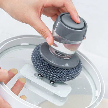 Smart Kitchen Soap Dispensing Palm Brush is a versatile and efficient tool desig