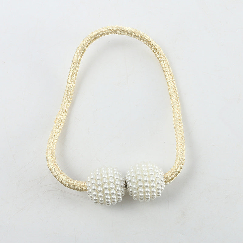 2 pcs Curtain Buckle Magnetic Clip Bead Curtain Tie back Hanging Ball Curtain (random color)