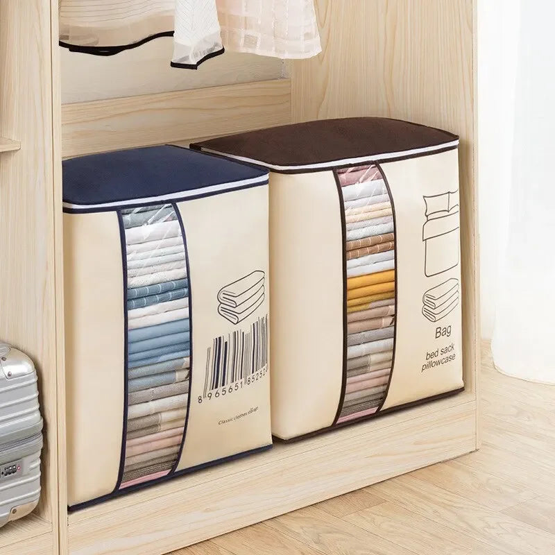 Pack of 3 Heavy Quality Barcode Print Storage Bag Non Woven - Good for cloth storage