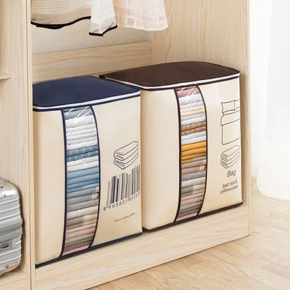 Pack of 3 Heavy Quality Barcode Print Storage Bag Non Woven - Good for cloth storage