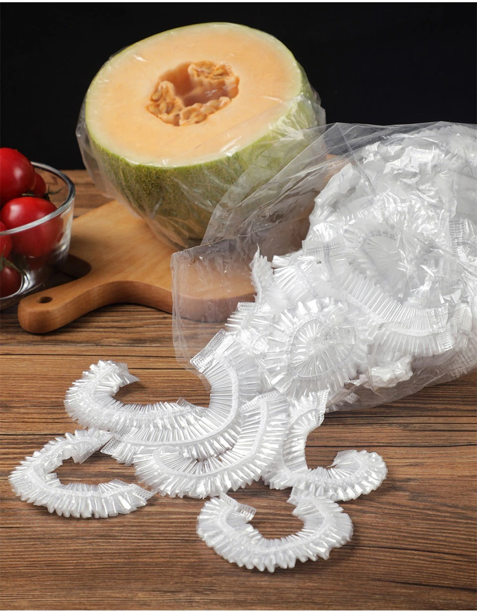 100PCs Stretchable Plastic Food Covers – Disposable Transparent Wrap for Bowls, Plates, Fruits, Vegetables – Anti-Dust, Food-Grade Cling Film.
Keep your food fresh and your kitchen clean with these 100pcs