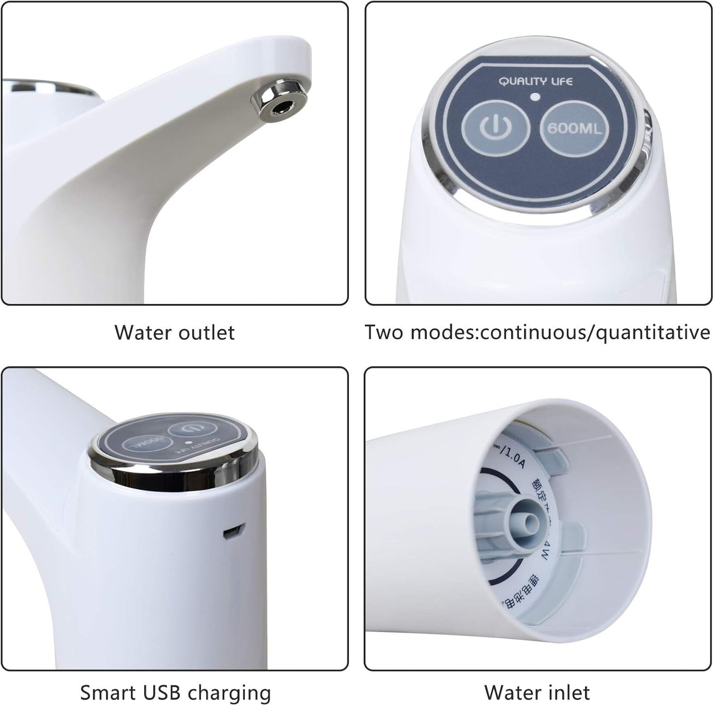 MD-03 Touch Intelligent Electric Water Pump – Rechargeable Automatic Dispenser For Bottled Water With One-Touch Operation