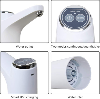 MD-03 Touch Intelligent Electric Water Pump – Rechargeable Automatic Dispenser For Bottled Water With One-Touch Operation