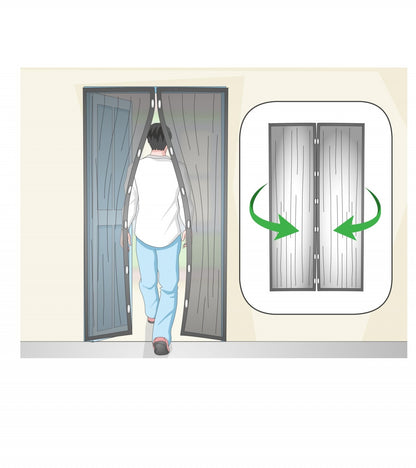 Premium Quality Mosquito Magic Mesh In Hard Box With 20pcs Double Tape Stickers And 12pcs Hocks For Easy Installation