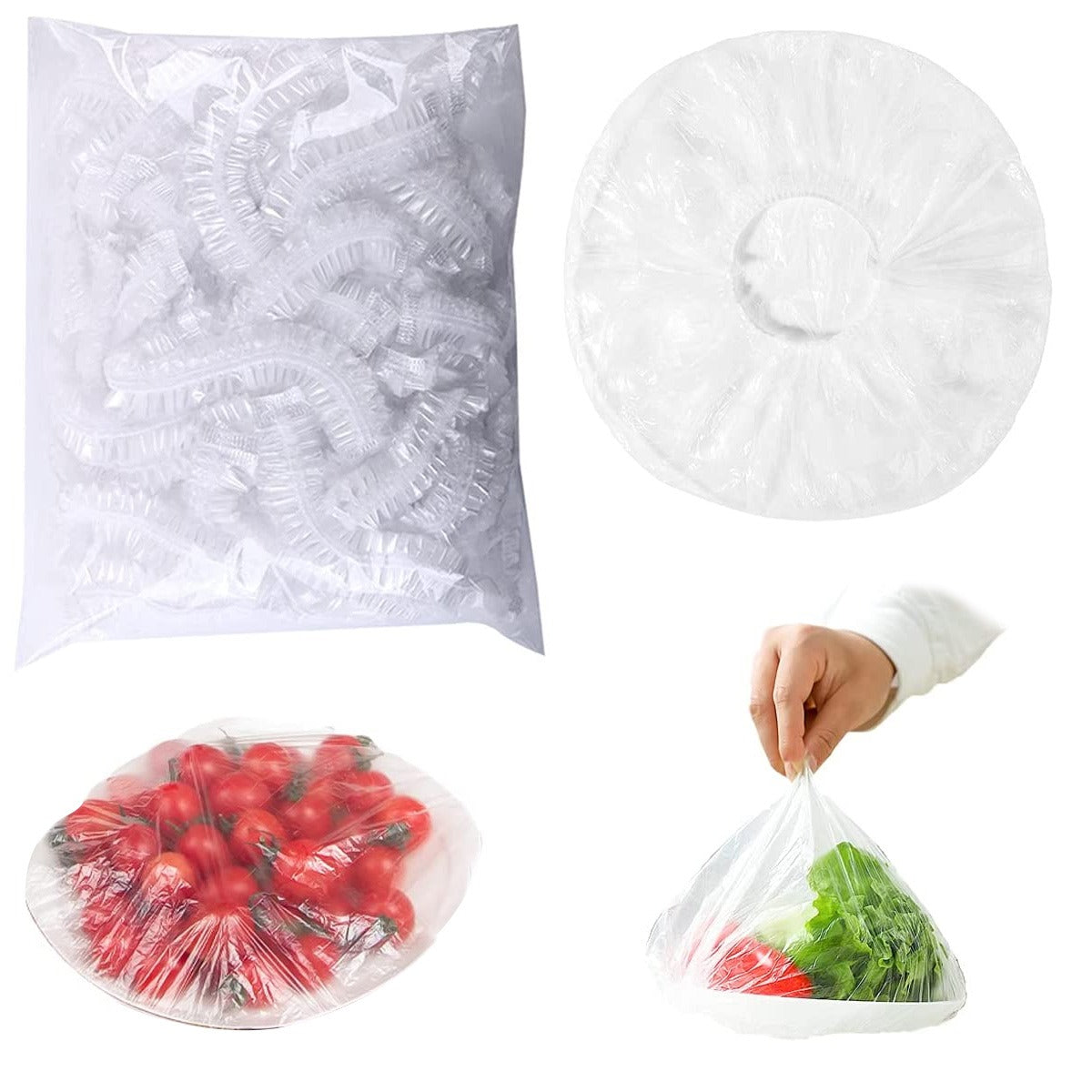 100PCs Stretchable Plastic Food Covers – Disposable Transparent Wrap for Bowls, Plates, Fruits, Vegetables – Anti-Dust, Food-Grade Cling Film.
Keep your food fresh and your kitchen clean with these 100pcs