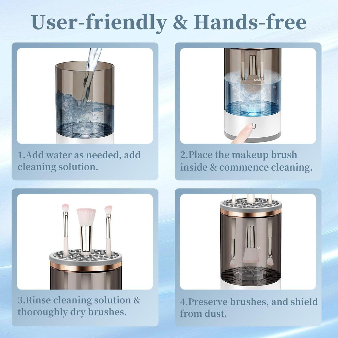 3 In 1 Electric Makeup Brush Cleaner Makeup Brushes Drying Rack Brush Holder Stand Tool Automatic Make Up Brush Cleaner Machine