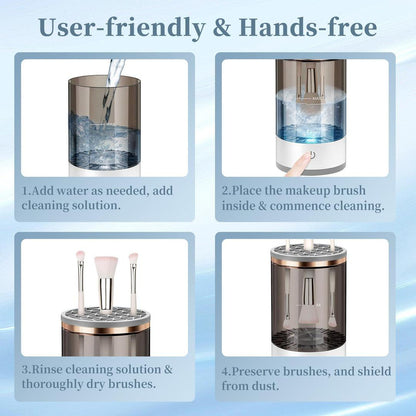 3 In 1 Electric Makeup Brush Cleaner Makeup Brushes Drying Rack Brush Holder Stand Tool Automatic Make Up Brush Cleaner Machine
