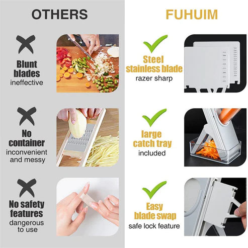 Mandoline Slicer | Safe Adjustable - Multi‑Purpose Kitchen Chopper Vegetable Cutter |
