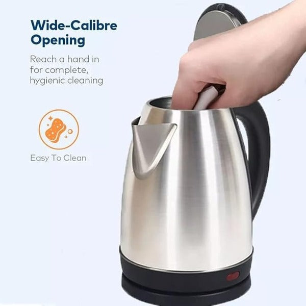 Automatic Electric Kettle 2Liter. Stainless Steel Hot Water Boiler With Auto Shut-Off, LED Display & Temperature Control (1000W, 220V)