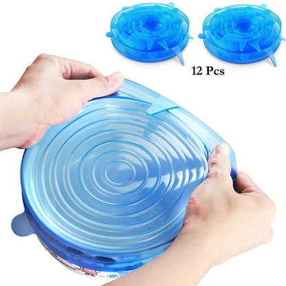 6pcs/set Silicone Food Covers, Lid Spill Stopper Universal Silicone Suction Lid-bowl Pan. Kitchen Pan Lids Cover Stopper Tools