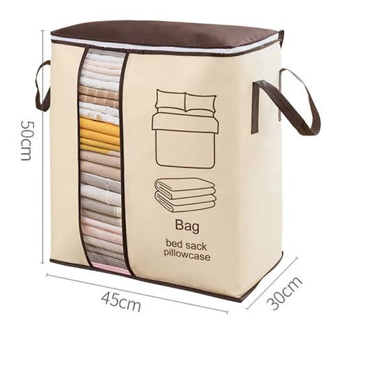 Pack of 3 Heavy Quality Barcode Print Storage Bag Non Woven - Good for cloth storage