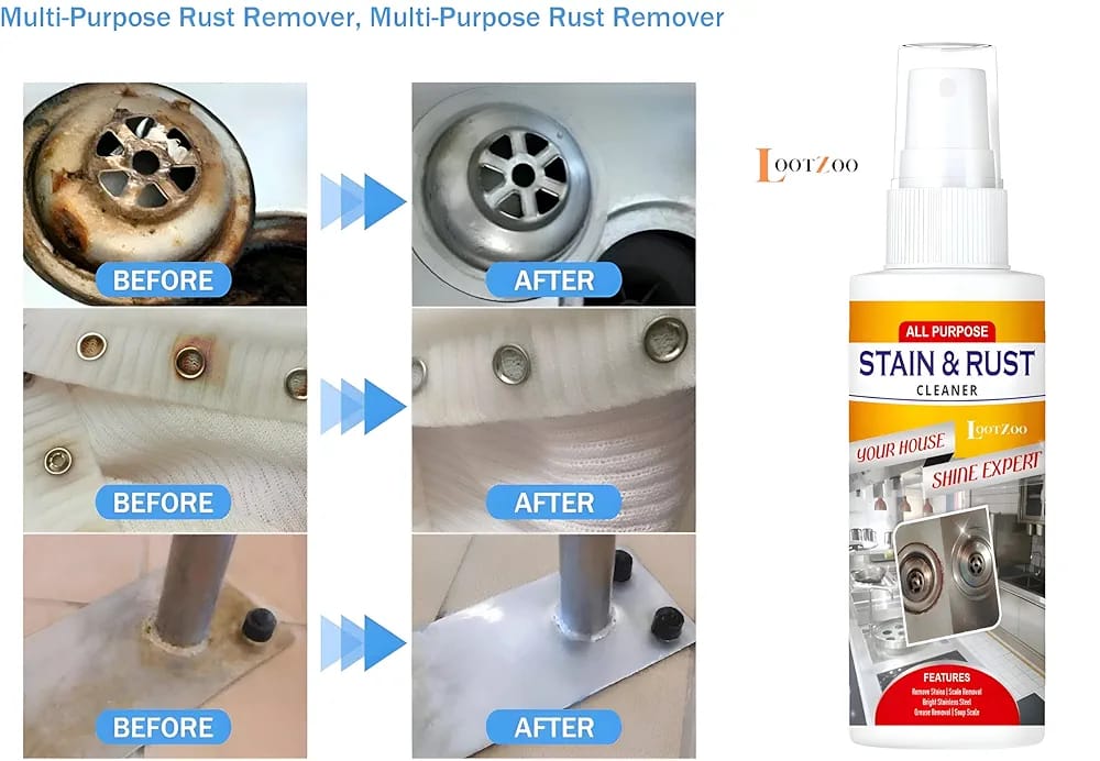 All Purpose Stain & Rust Cleaner – Powerful Multi-Surface Rust Remover With 100% Guaranteed Results.