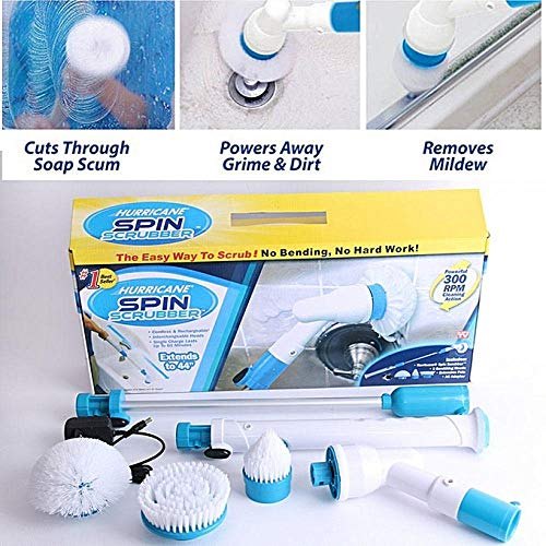 Electric spin scrubber brush, rechargeable