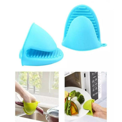 Silicone Heat Resistant Glove Clip – Non-Slip Insulation Pot & Bowl Holder, Cooking and Baking Oven Mitt (1 Pc, Random Color)