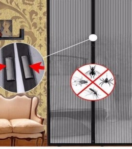 Premium Quality Mosquito Magic Mesh In Hard Box With 20pcs Double Tape Stickers And 12pcs Hocks For Easy Installation