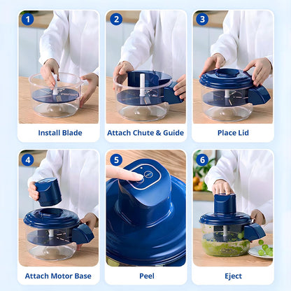 Automatic Electric Fruit & Vegetable Peeler - Portable Rechargeable